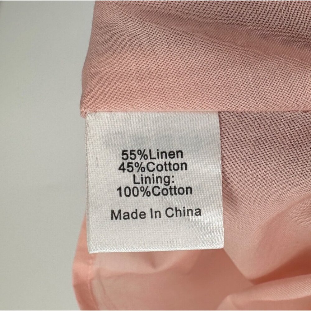 Tuckernuck Bermuda Pink Palmerston Dress sz XS Linen Long Sleeve Mini NWT - Picture 8 of 9